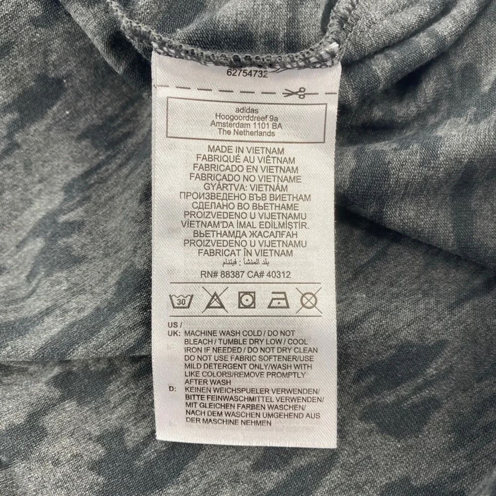 Adidas Golf Polo Shirt Mens Extra Large Gray Camo Performance Sustainable Active
